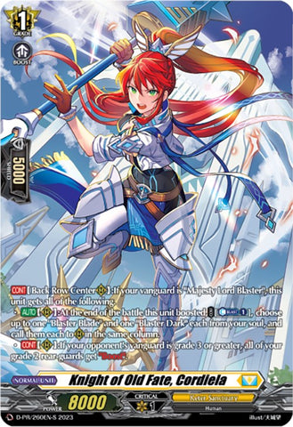 Knight of Old Fate, Cordiela (Foil) (D-PR/260EN-S) [D Promo Cards]