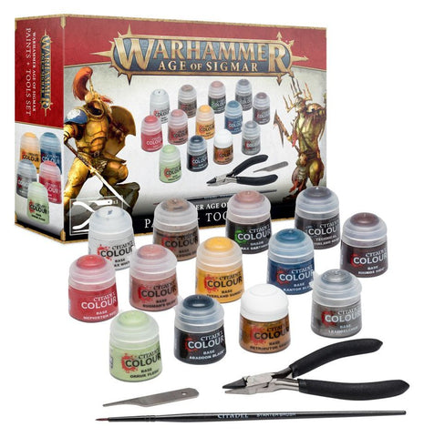Warhammer Age Of Sigmar Paints + Tools Set