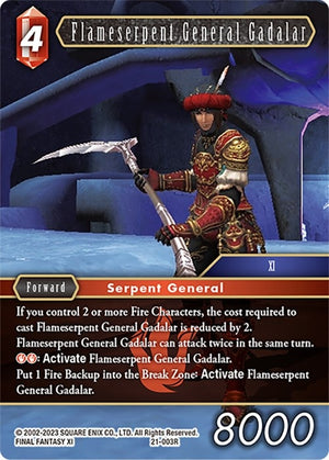 Image for Flameserpent General Gadalar (21-003R) - Final Fantasy TCG