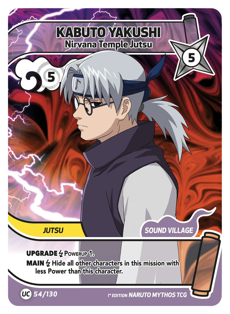 Image for Kabuto Yakushi — Nirvana Temple Jutsu (054/130) (KSH) - Naruto Mythos TCG