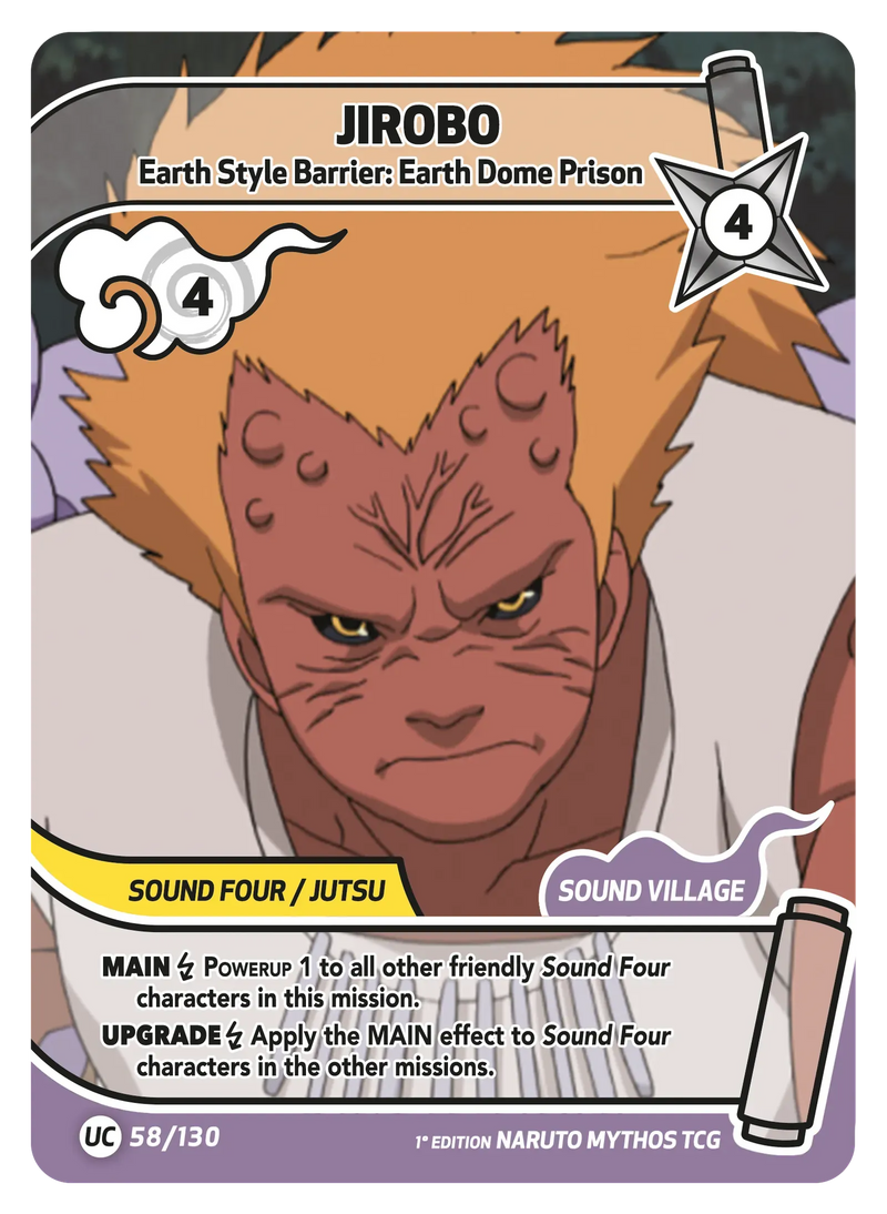 Image for Jirobo — Earth Style Barrier: Earth Dome Prison (058/130) (KSH) - Naruto Mythos TCG