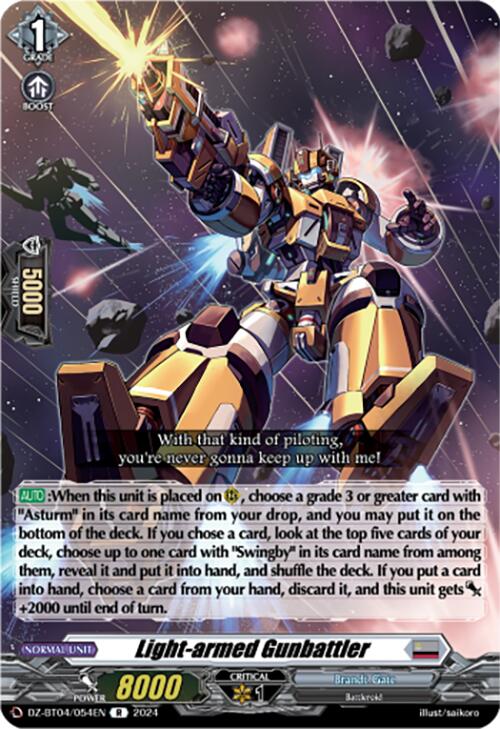 Light-armed Gunbattler (DZ-BT04/054EN) [Destined Showdown]
