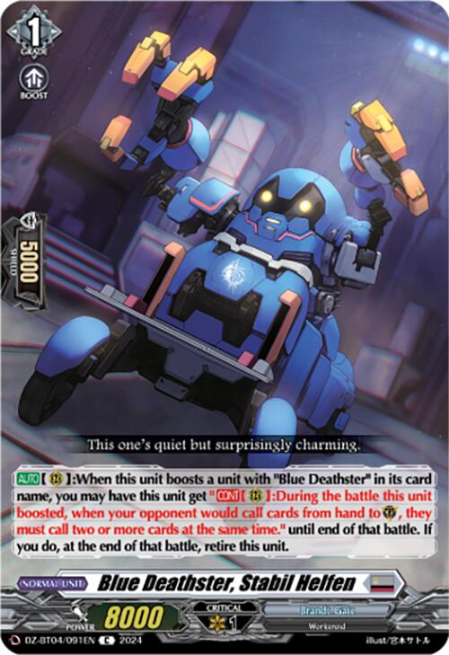 Blue Deathster, Stabil Helfen (DZ-BT04/091EN) [Destined Showdown]