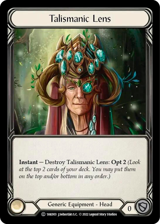 Image for Talismanic Lens (1HK003) [Historic Pack 1 Blitz Deck: Kano] - Flesh and Blood TCG
