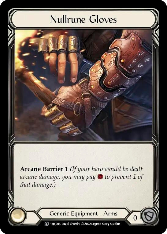 Image for Nullrune Gloves (1HK005) [Historic Pack 1 Blitz Deck: Kano] - Flesh and Blood TCG