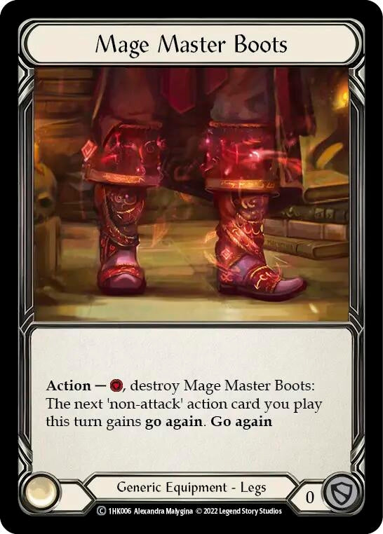 Image for Mage Master Boots (1HK006) [Historic Pack 1 Blitz Deck: Kano] - Flesh and Blood TCG