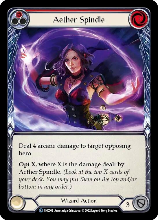 Image for Aether Spindle (Red) (1HK008) [Historic Pack 1 Blitz Deck: Kano] - Flesh and Blood TCG