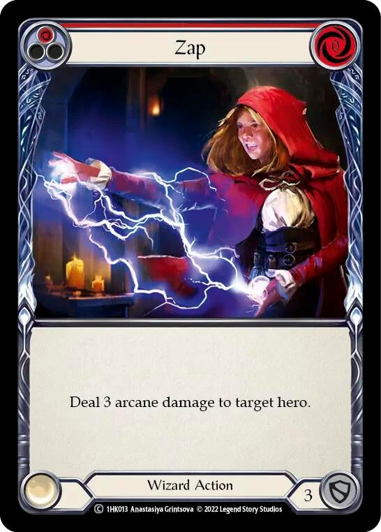 Image for Zap (Red) (1HK013) [Historic Pack 1 Blitz Deck: Kano] - Flesh and Blood TCG