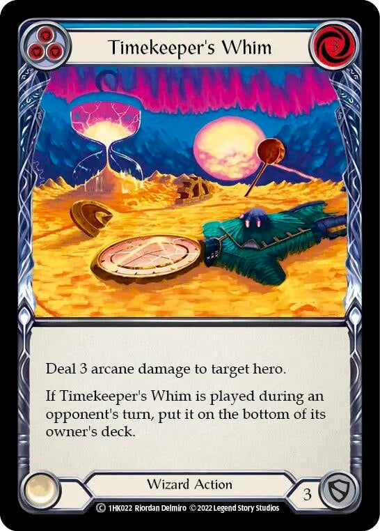 Image for Timekeeper's Whim (Blue) (1HK022) [Historic Pack 1 Blitz Deck: Kano] - Flesh and Blood TCG
