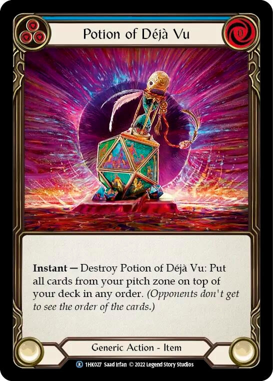 Image for Potion of Deja Vu (Blue) (1HK027) [Historic Pack 1 Blitz Deck: Kano] - Flesh and Blood TCG