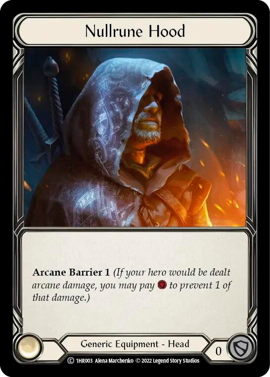 Image for Nullrune Hood (1HR003) [Historic Pack 1 Blitz Deck: Rhinar] - Flesh and Blood TCG