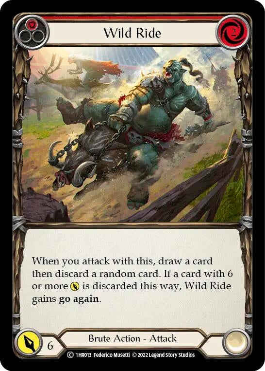 Image for Wild Ride (Red) (1HR013) [Historic Pack 1 Blitz Deck: Rhinar] - Flesh and Blood TCG
