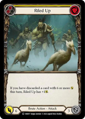Image for Riled Up (Yellow) (1HR017) [Historic Pack 1 Blitz Deck: Rhinar] - Flesh and Blood TCG