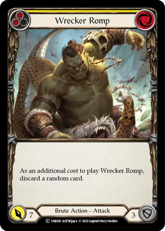 Image for Wrecker Romp (Yellow) (1HR020) [Historic Pack 1 Blitz Deck: Rhinar] - Flesh and Blood TCG