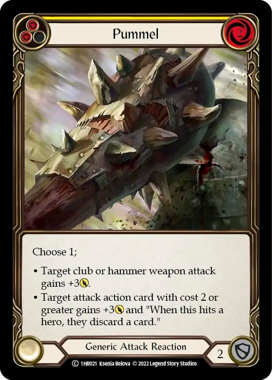 Image for Pummel (Yellow) (1HR021) [Historic Pack 1 Blitz Deck: Rhinar] - Flesh and Blood TCG