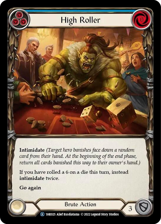 Image for High Roller (Blue) (1HR025) [Historic Pack 1 Blitz Deck: Rhinar] - Flesh and Blood TCG