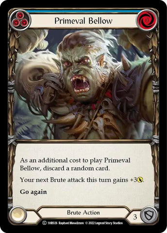 Image for Primeval Bellow (Blue) (1HR026) [Historic Pack 1 Blitz Deck: Rhinar] - Flesh and Blood TCG