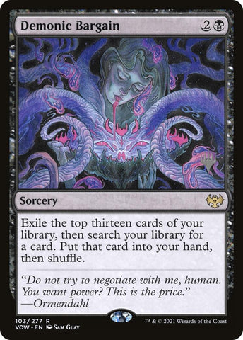 Image for Demonic Bargain (103) [Promo Pack: Duskmourn: House of Horror] - Magic: The Gathering