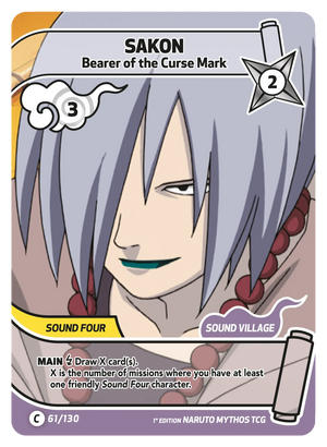 Image for Sakon — Bearer of the Curse Mark (061/130) (KSH) - Naruto Mythos TCG