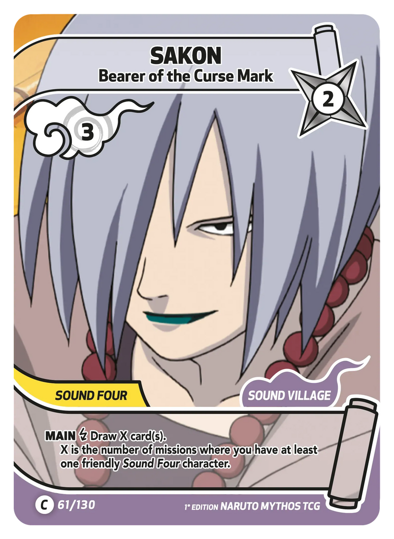 Image for Sakon — Bearer of the Curse Mark (061/130) (KSH) - Naruto Mythos TCG