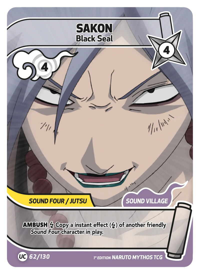 Image for Sakon — Black Seal (062/130) (KSH) - Naruto Mythos TCG