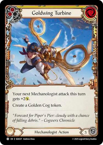 Image for Goldwing Turbine (Yellow) (SEA037) [High Seas] - Flesh and Blood TCG