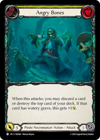 Image for Angry Bones (Yellow) (SEA063) [High Seas] - Flesh and Blood TCG