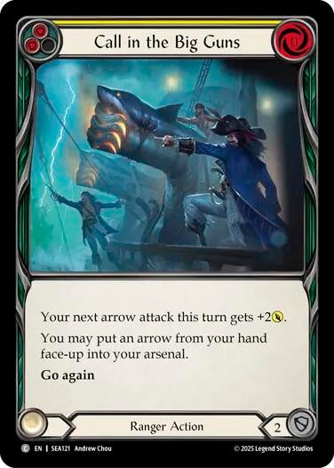 Image for Call in the Big Guns (Yellow) (SEA121) [High Seas] - Flesh and Blood TCG
