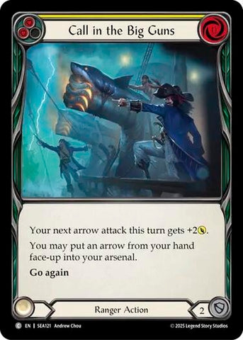 Image for Call in the Big Guns (Yellow) (SEA121) [High Seas] - Flesh and Blood TCG