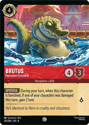 Image for Brutus - Fearsome Crocodile (Foil) (125/204) [Reign of Jafar] - Disney Lorcana
