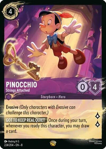 Image for Pinocchio - Strings Attached (224/204) (224/204) [Illumineer's Quest: Palace Heist] - Disney Lorcana
