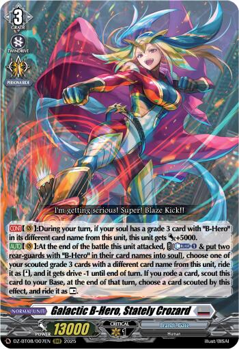 Galatic B-Hero, Stately Crozard (DZ-BT08/007EN) [Knights 0f Rebirth]