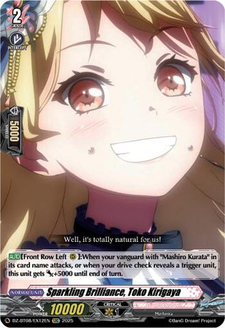Sparkling Brilliance, Toko Kirigaya (DZ-BT08/EX12EN) [Knights 0f Rebirth]