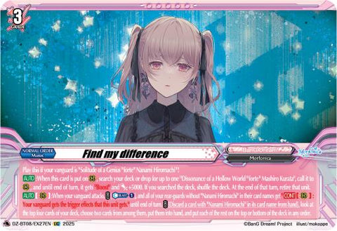 Find my difference (DZ-BT08/EX27EN) [Knights 0f Rebirth]