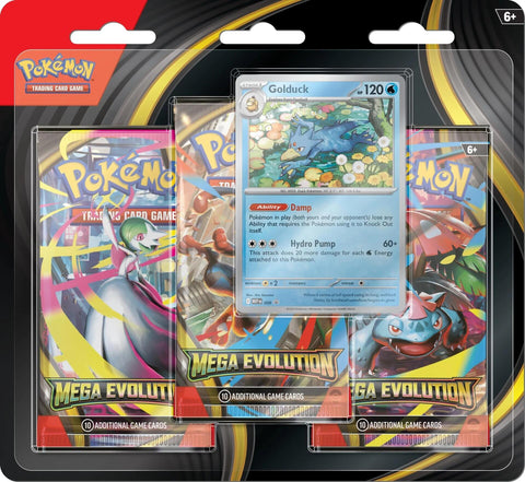 Mega Evolution - 3 Pack Blister (Golduck) - Preorder