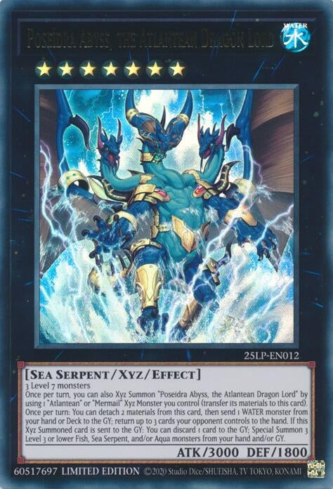 Image for Poseidra Abyss, the Atlantean Dragon Lord (25LP-EN012) (25LP) - YuGiOh
