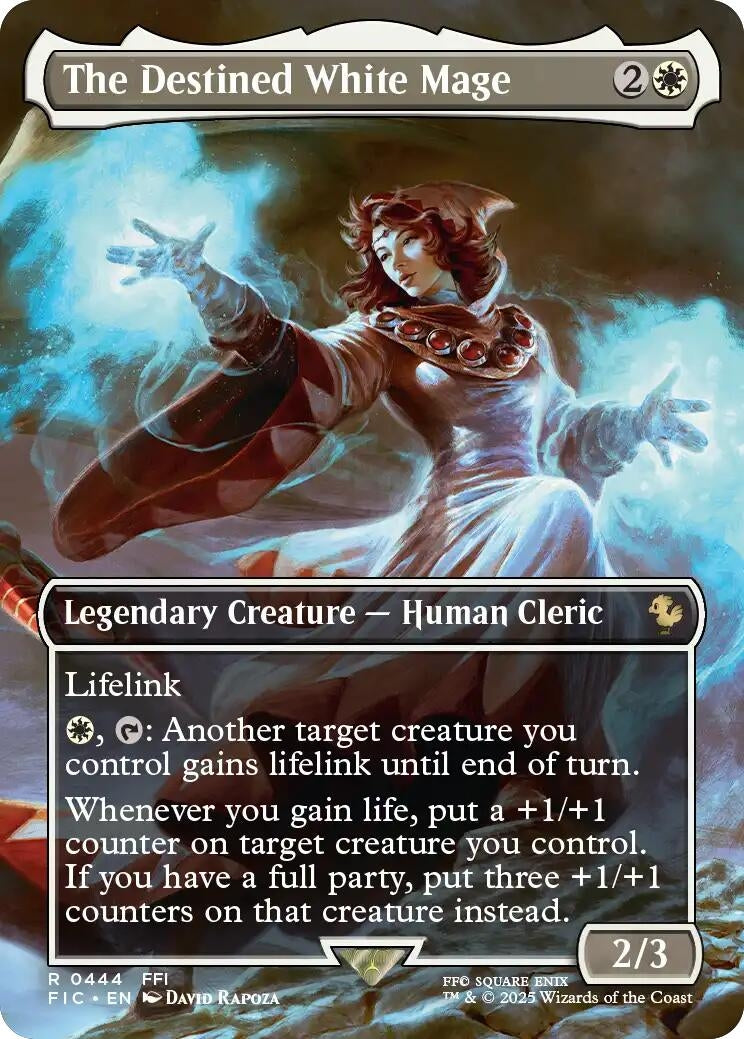 Image for The Destined White Mage (Borderless) (444) (FIC) - Magic: The Gathering