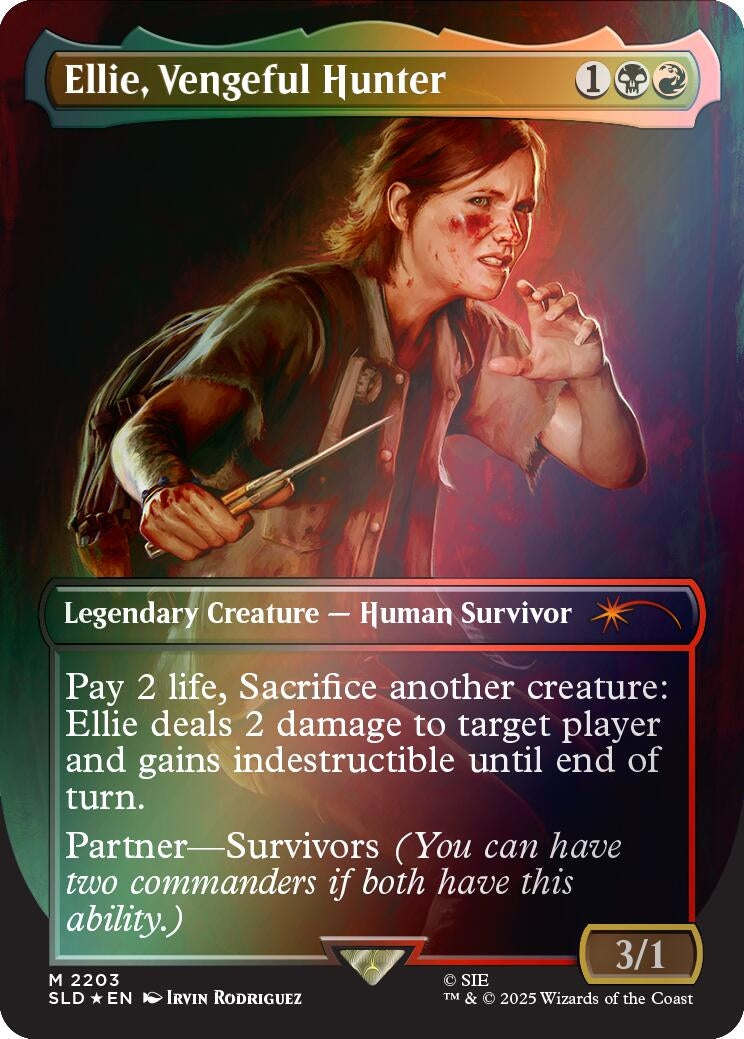 Image for Ellie, Vengeful Hunter (Rainbow Foil) (2203) (SLD) - Magic: The Gathering
