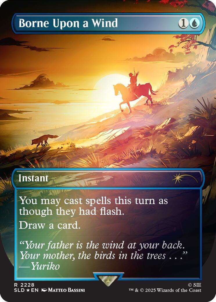 Image for Borne Upon a Wind (Rainbow Foil) (2228) (SLD) - Magic: The Gathering