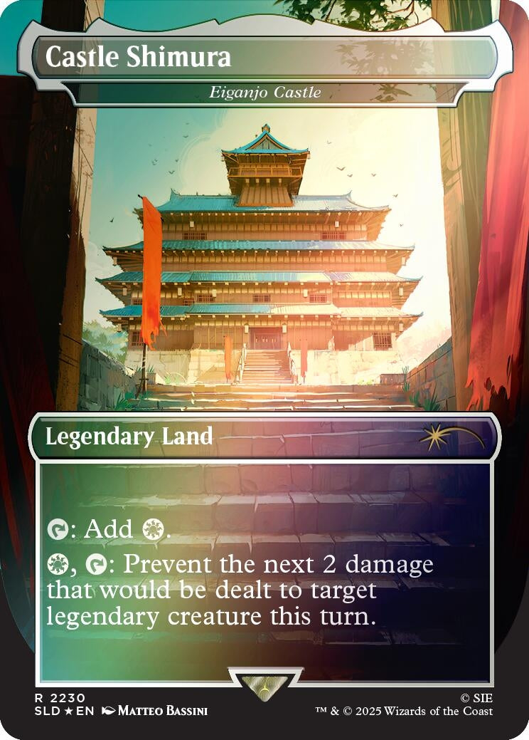 Image for Castle Shimura - Eiganjo Castle (Rainbow Foil) (2230) (SLD) - Magic: The Gathering