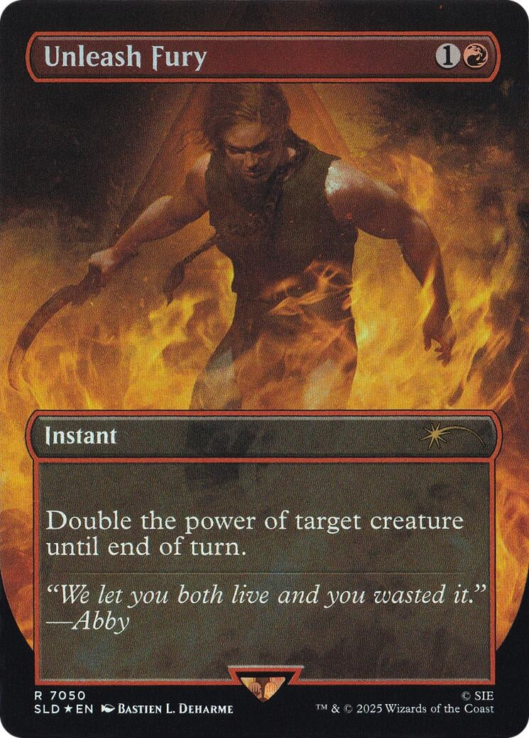 Image for Unleash Fury (Rainbow Foil) (7050) (SLD) - Magic: The Gathering