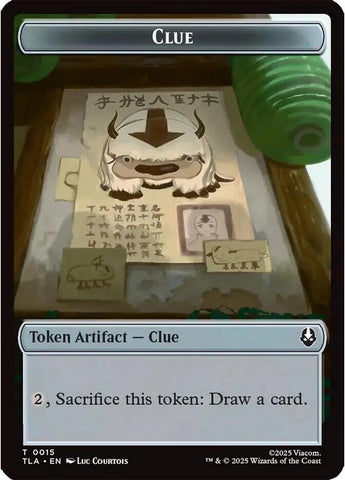 Image for Clue (0015) // spirit (003) Double-Sided Token (15 // 3) - Magic: The Gathering