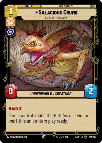 Image for Salacious Crumb - Cackling Companion (210/264) - Star Wars: Unlimited