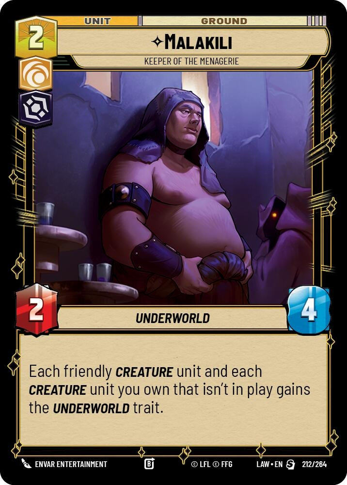 Image for Malakili - Keeper of the Menagerie (212/264) - Star Wars: Unlimited