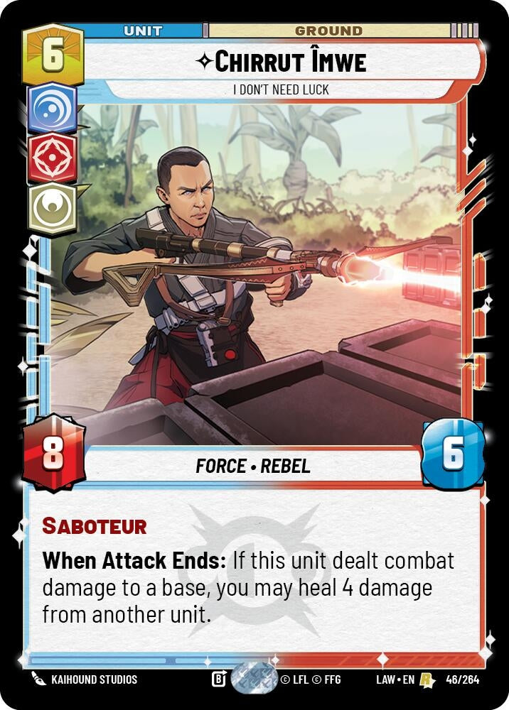 Image for Chirrut Îmwe - I Don't Need Luck (48/264) - Star Wars: Unlimited