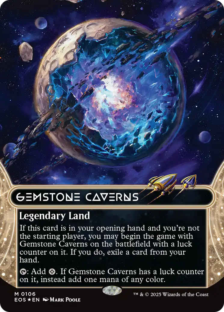 Gemstone Caverns (0106) (Borderless) (Galaxy Foil) [Edge of Eternities: Stellar Sights]