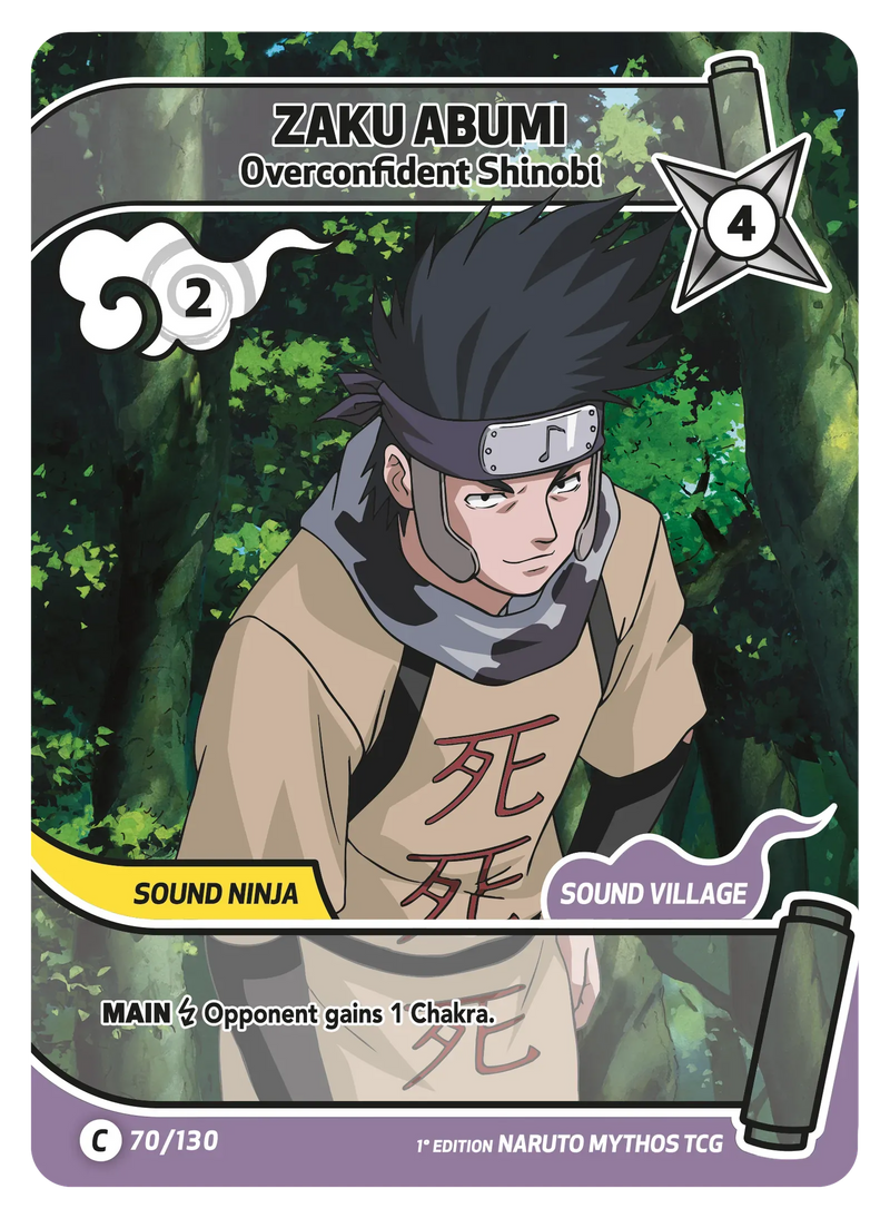 Image for Zaku Abumi — Overconfident Shinobi (070/130) (KSH) - Naruto Mythos TCG