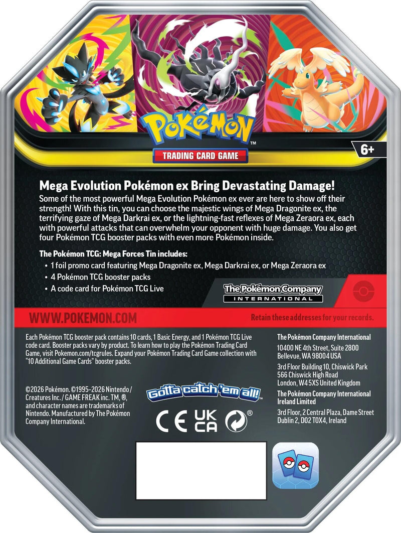 Mega Forces Tin [Mega Zeraora ex]