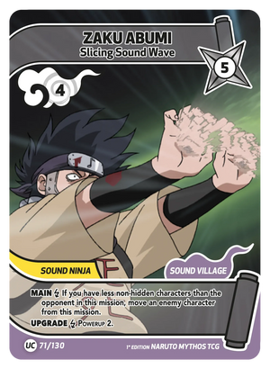 Image for Zaku Abumi — Slicing Sound Wave (071/130) (KSH) - Naruto Mythos TCG