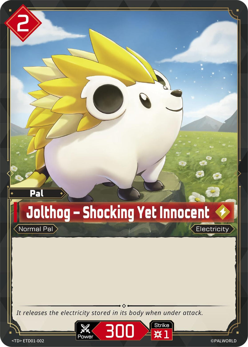 Image for Jolthog - Shocking Yet Innocent (ETD01-002) (TD01) - Palworld OFFICIAL CARD GAME